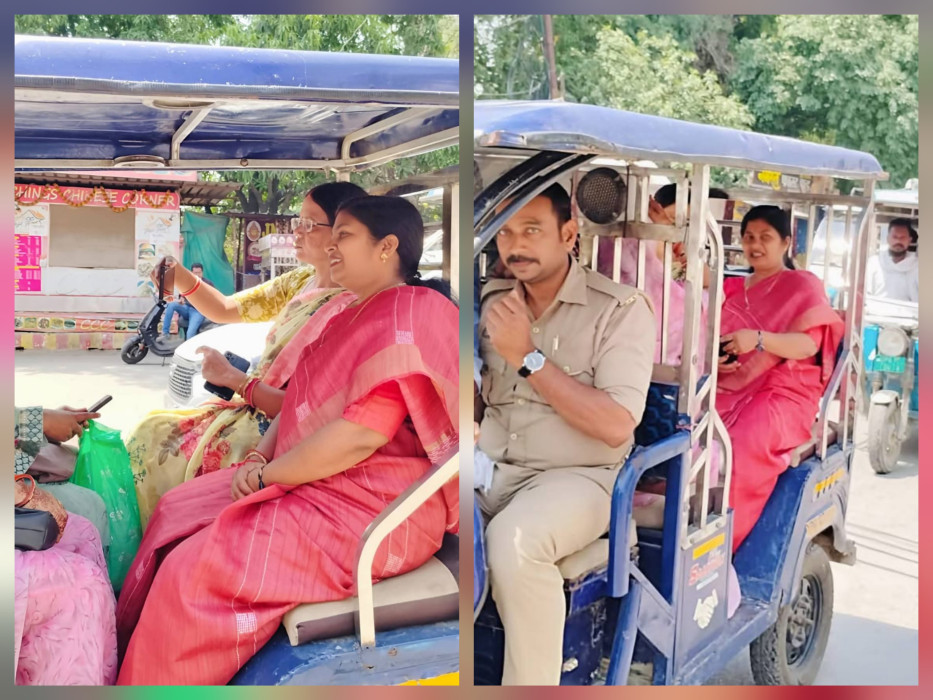वैश्विक ऊर्जा संकट के बीच राज्यसभा सांसद डॉ. संगीता बलवंत ने दिया ईंधन बचत का संदेश, ई-रिक्शा से की यात्रा