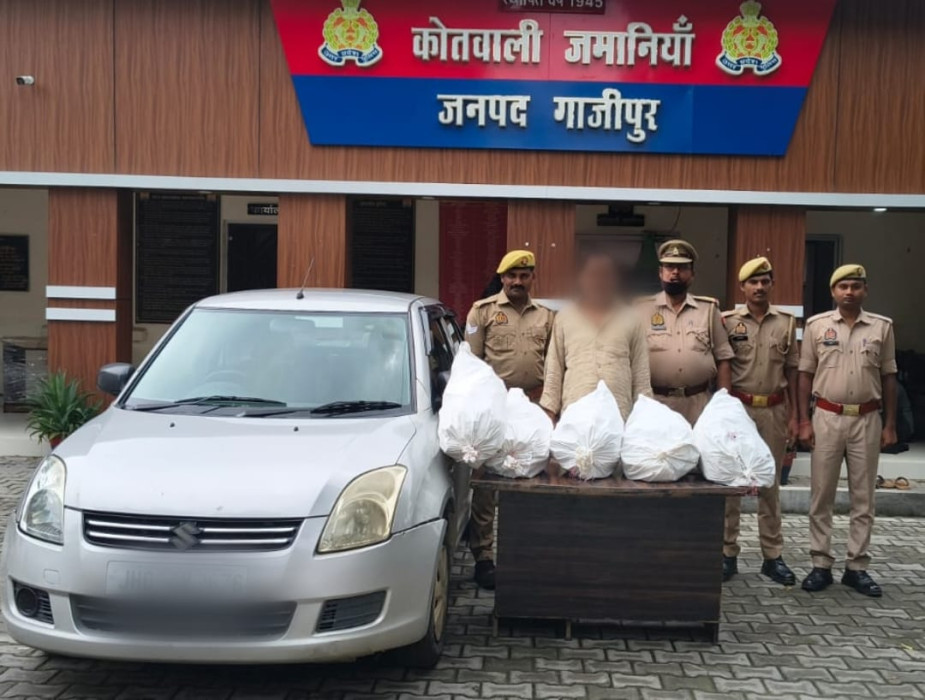 जमानियां में 86.4 लीटर अवैध अंग्रेजी शराब बरामद, बिहार का युवक गिरफ्तार